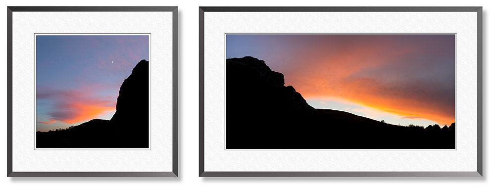 Sunset diptych from the City of Rocks in Idaho by fine art photographer Craig Stocks