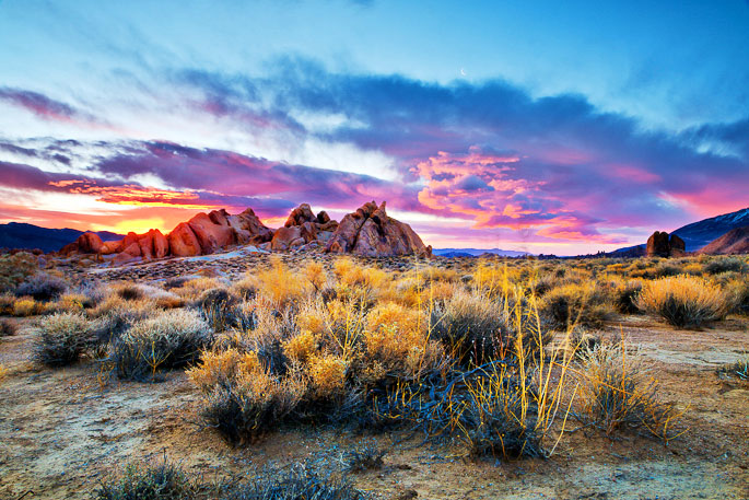 Alabama Hills sunrise - after processing in Photoshop