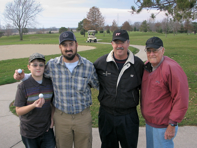 Four generations of golfers